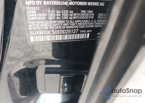 2014 BMW X3 xDrive28I from USA, damaged, VIN 5UXWX9C50E0D25127
